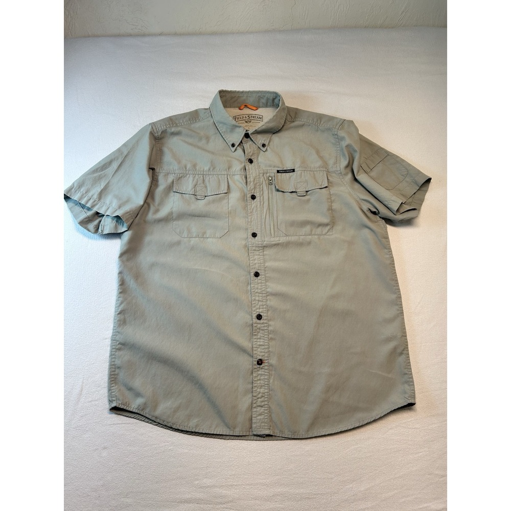 Field & Stream Men's Short Sleeve Button Up Shirt Size XL Shirt Green.